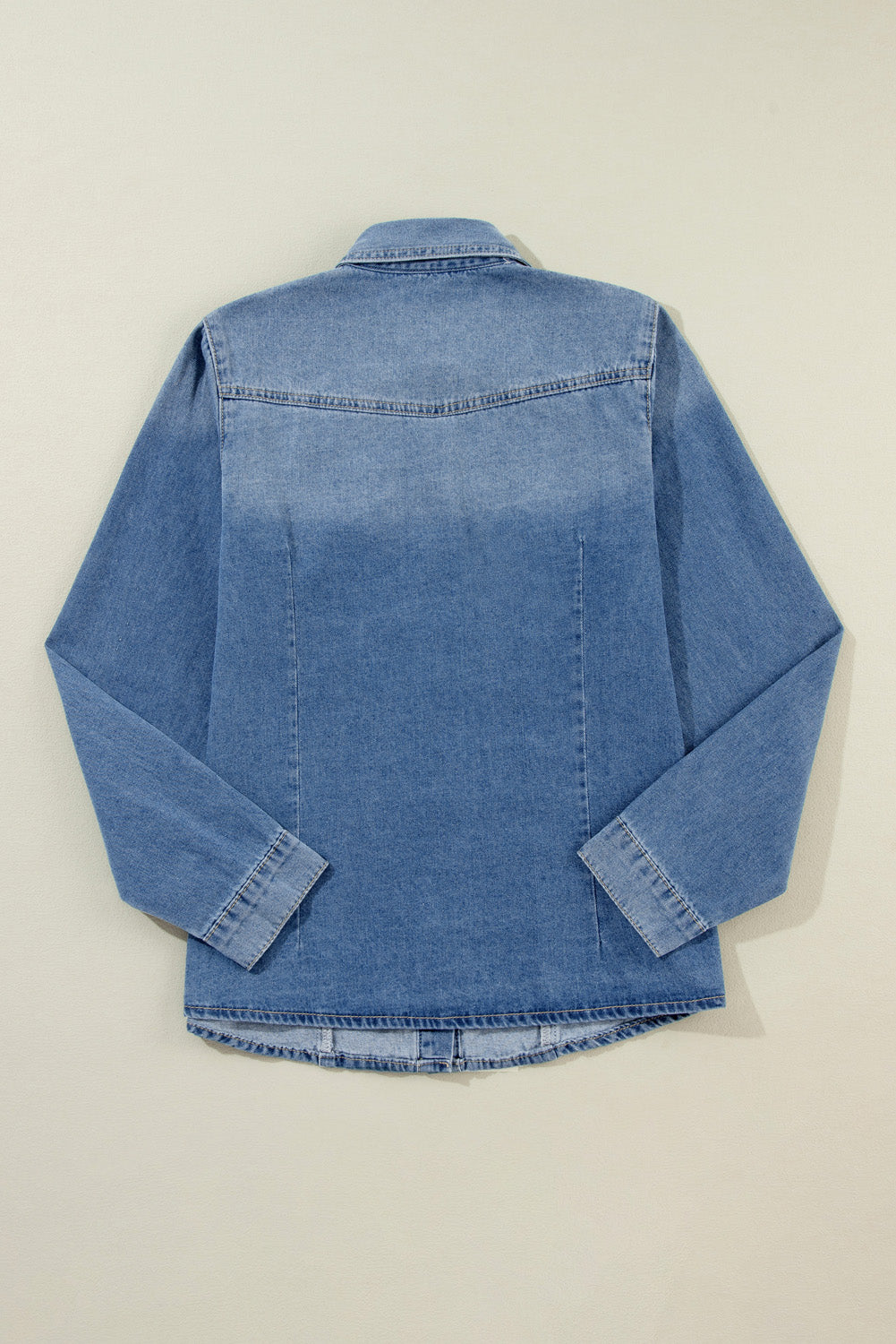 Slim Buttoned Denim Shirt