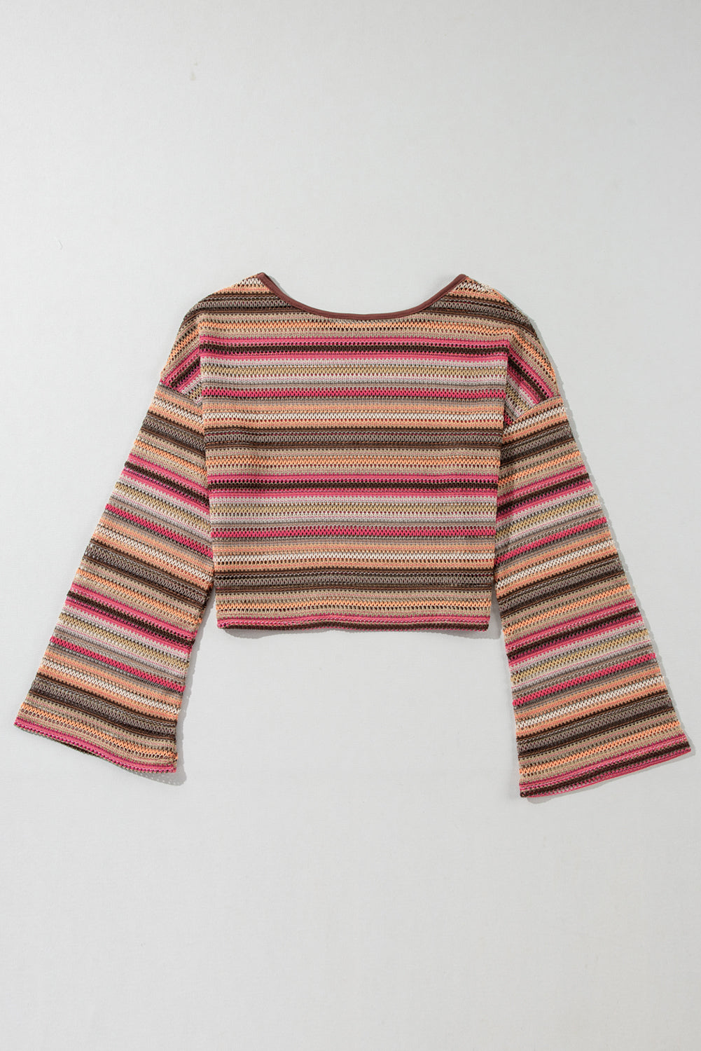 Striped Cropped Long Sleeve Top
