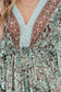 Boho Floral Print Lace-up Open Back High Waist Maxi Dress
