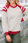 Apricot Color Block Raglan Long Sleeve Top