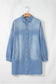 Beau Blue Risen Medium Washed Denim Shirt Dress