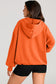 Orange Half Zipper Oversized Hoodie