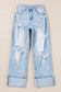 Beau Blue Light Wash Distressed Flare Jeans