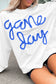 White Drop Shoulder Graphic Sweatshirt