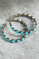 Sky Blue Gem Retro  Earrings