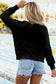 Black Drop Shoulder Graphic Sweatshirt