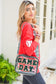 Blackish Green GAME DAY Chenille Embroidered Clear PVC Shoulder Bag