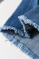 Sail Blue High Waist Button Fly Flare Jeans