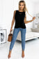 Black Slit Twist Front Tank Top