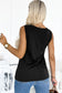 Black Slit Twist Front Tank Top